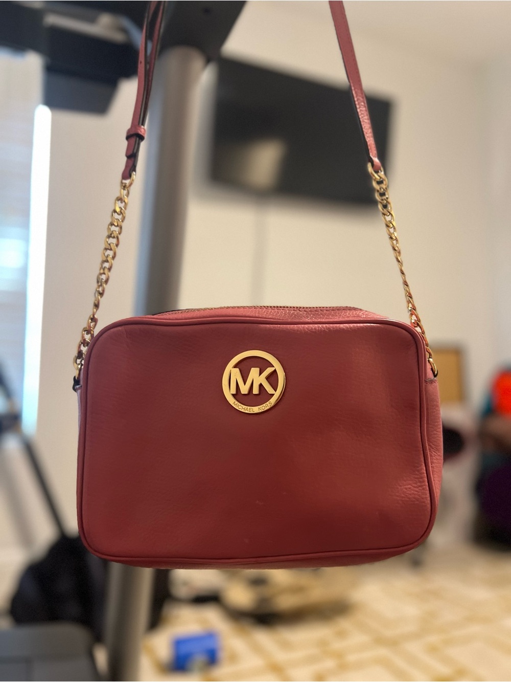 Pink Michael Kors Fulton Crossbody